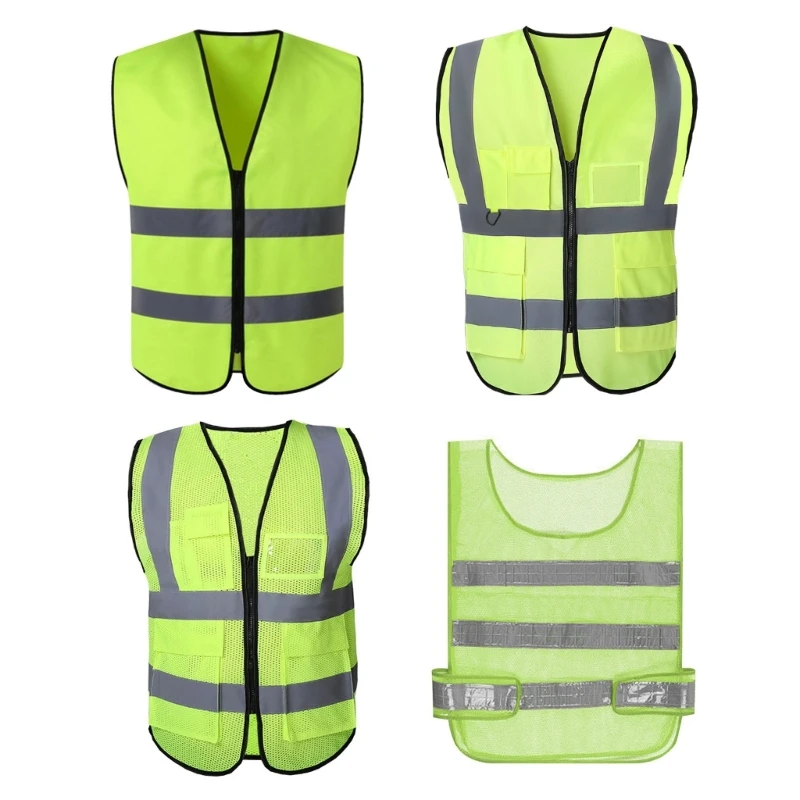 High Visibility Reflective Vest Yellow Reflective Vest Lightweight Breathable for Car Safety Stay Safe on the Road