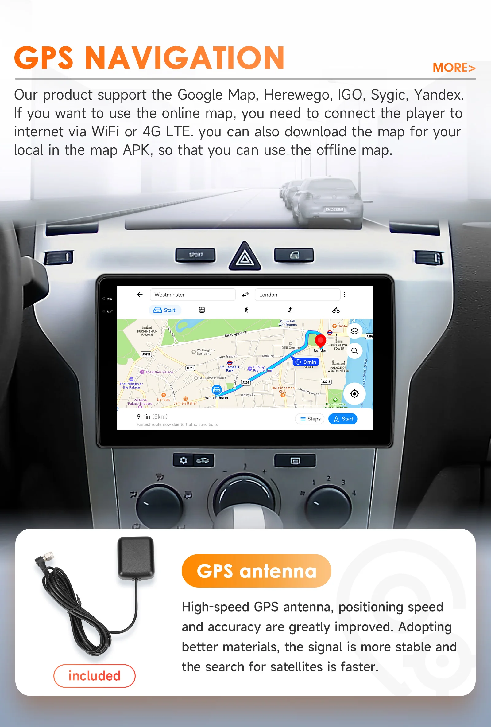 Auto-Radio-Multimedia-Player für Opel Zafira B Astra H 2005-2014 Stereo Autoradio Carplay GPS-Navigation Android 14 mit Snapdragon 6115 – Detail 31