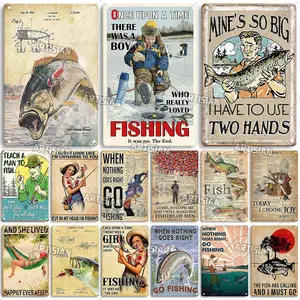 Fishing Rules Metal Tin Sign Fishing Sign Vintage Metal Plate for Wall  Poster Farm Art Decoration Retro Stickers Plaques - AliExpress