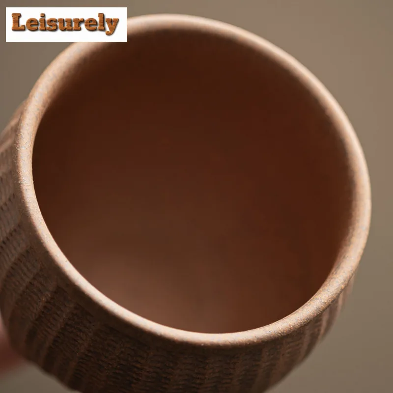 100ML Old Rock Clay Five Grains Harvest Teacup Ancient Tea Bowl Beautiful Tea Cup Tea-tasting Meditation Cup Jianzhan Master Cup