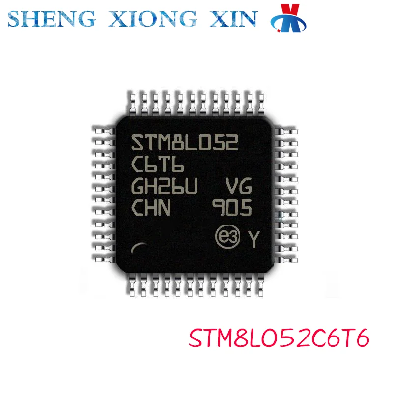 

5pcs/Lot 100% New STM8L052C6T6 LQFP-48 8-Bit Microcontroller -MCU STM8L052 Integrated Circuit