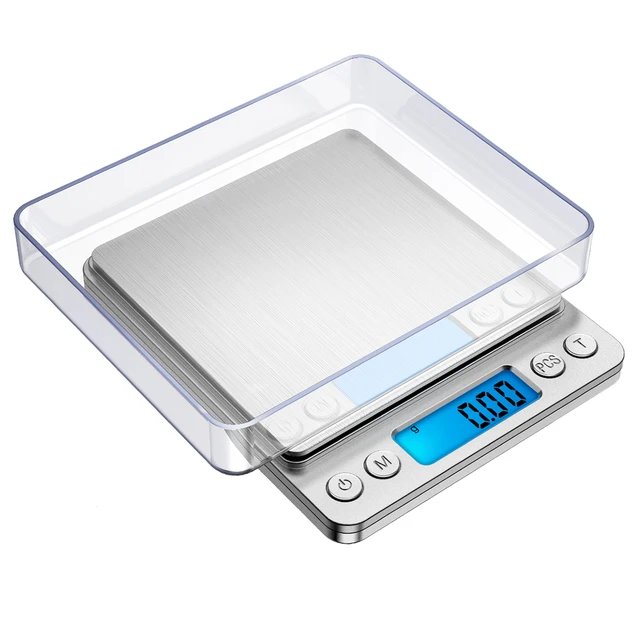 Rechargeable Food Scale Digital Weight Grams & oz Waterproof Sleek  Stainless Steel Platform High Precision 0.1/1g - AliExpress