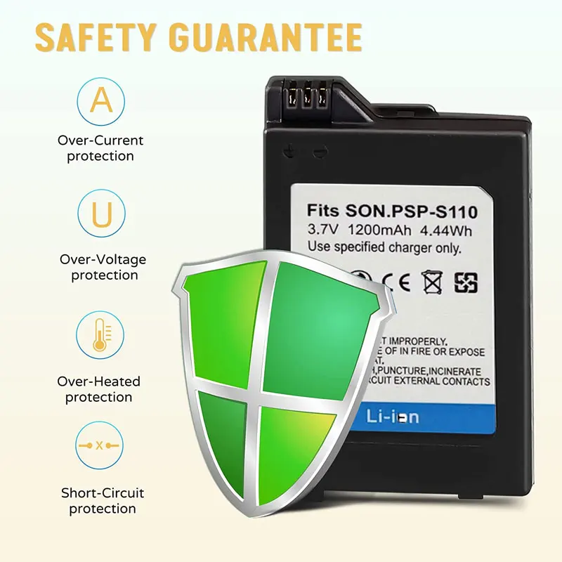 ÷̼̽ǿ ޴ Ʈѷ ͸,  PSP2000 PSP3000 PSP S110 е ü PSP ͸, 1200mAh, 3.6V