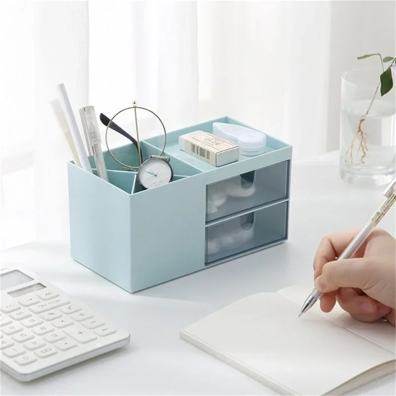 데스크탑 보관함 화장품 서랍 보관함, 쥬얼리 문구류 플라스틱 정리함, 1PC
