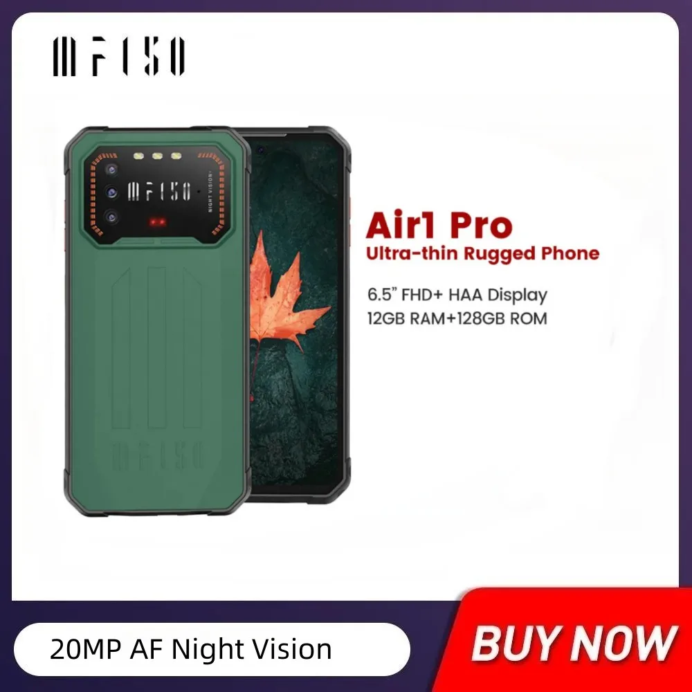 IIIF150 Air1 Pro 6+128GB 48MP 6.5&Quot FHD+ Display Rugged Phone IP68/IP69K  Infrared Night Vision NFC Android 12 Celular