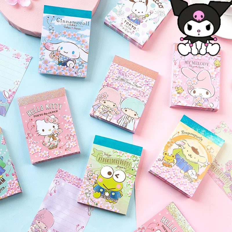 

Kawaii Sanrio Hello Kitty Little Twin Star Cinnamoroll My Melody Post-it Note Cartoon Tearable Message Sticker Student Memo