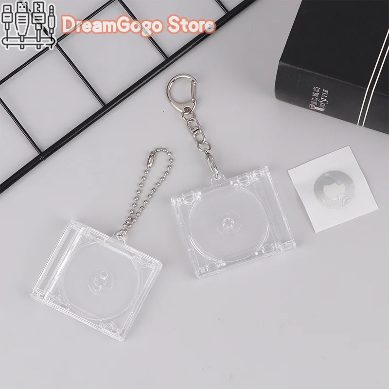 핫세일 미니 블랭크 앨범 CD 케이스 키체인 DIY 레트로 주변기기 기념 앨범 키홀더 가방 장 선물