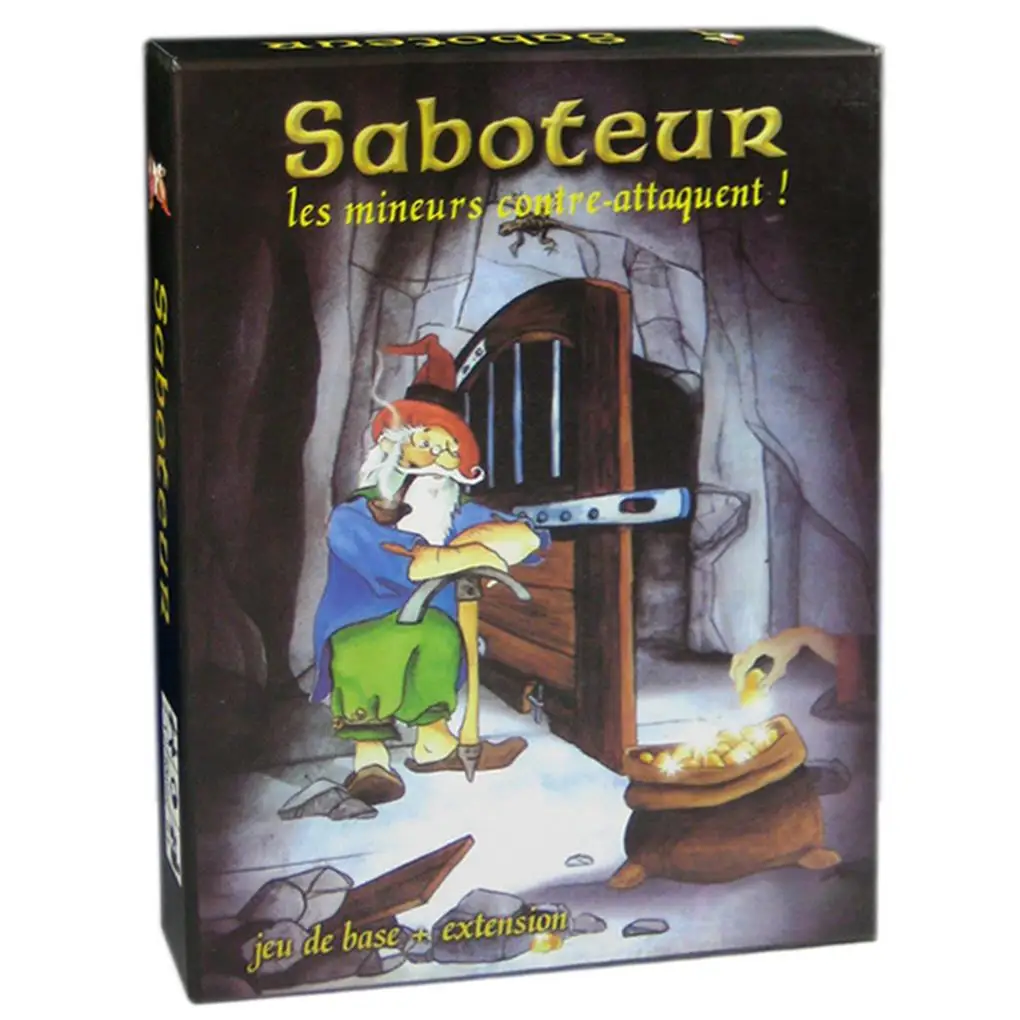 Saboteur 1 Board Game Dwarf Gold Mine Miner Party Supplies Destroyer Card Game Box Game Dwarf Gold Card Game Accessories 110 cards saboteur card game full english the duel board game dwarf miner family party travel game gifts