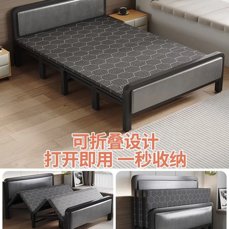 Single Folding Bed Safe Modern Queen Living Room Hotel Portable Bed Frame Japanese Nordic High Cama Individual Salon Furniture