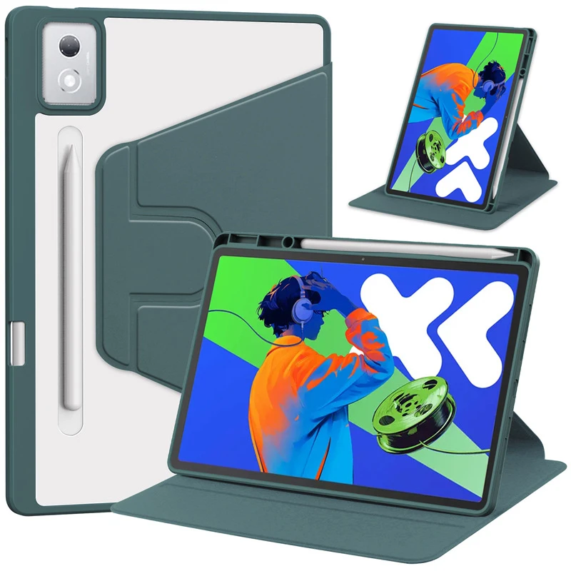 Enhanced Rotating Tablet Case with Pencil Holder