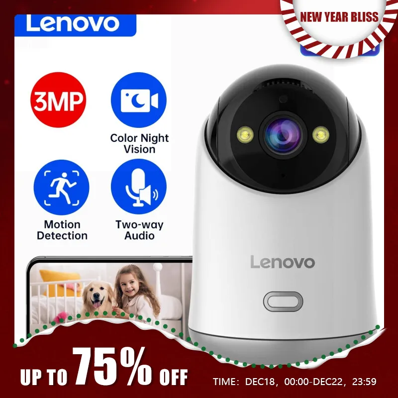 Lenovo-3MP-5G-WiFi-PTZ-IP-Camera-Smart-Home-Color-Night-Audio-Wireless ...