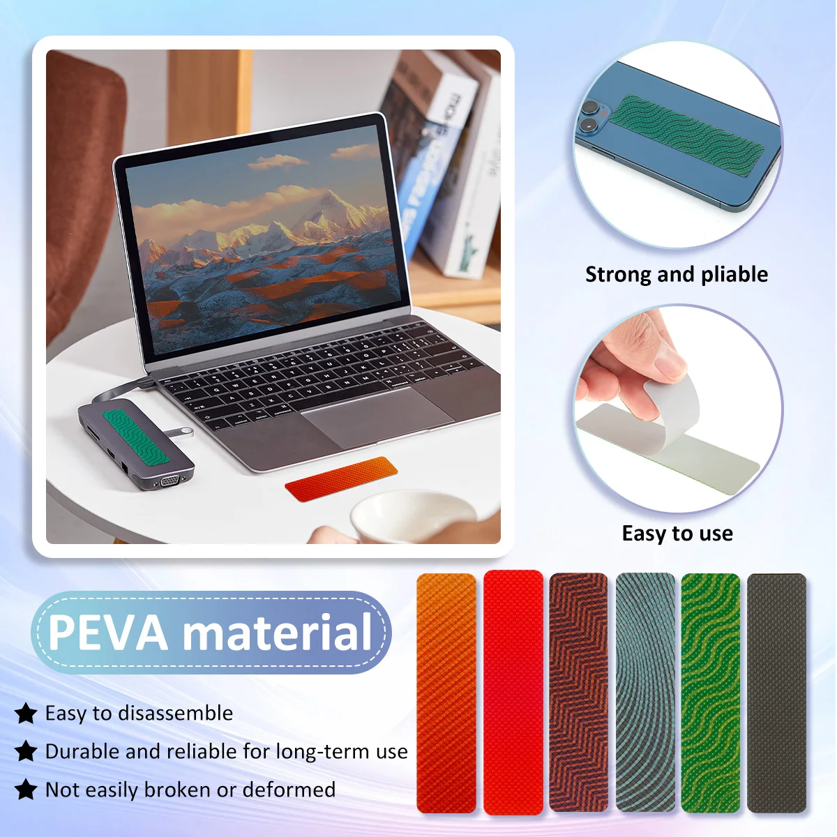 40Pcs Decompression Strip Adhesive Calm Stickers Adult Anxiety Reduction Supply Colorful Textured Stickers for Desk Computer