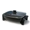 Non-stick Electric Skillet with Glass Vented Lid10.5Qt. Scratch Resistant, Dishwasher Safe, Adjustable Temperature, Black 1