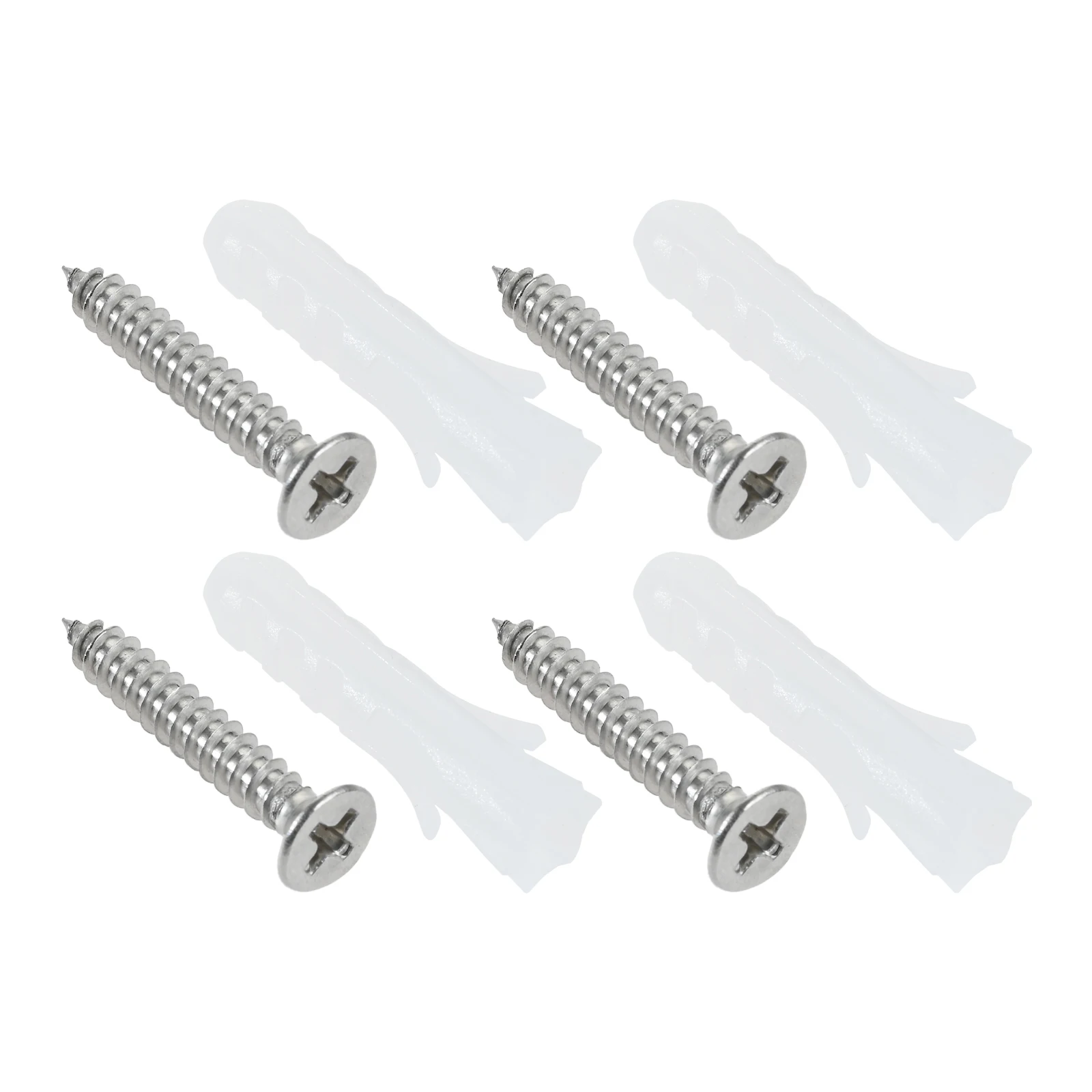 4 Set Self-tapping Screws Expansion Tubes 4x25mm Small Decorative Shelves Picture Frames Hanging Tool Home Accessories