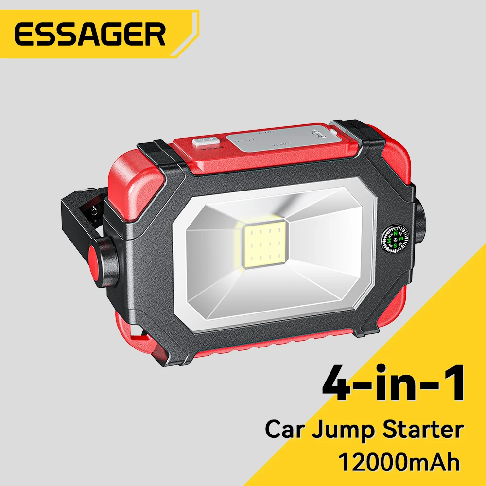 

Essager 12V Car Jump Starter Power Bank Portable Car Battery Booster ChargerStarting Device Auto Emergency Start-up LED Lighting