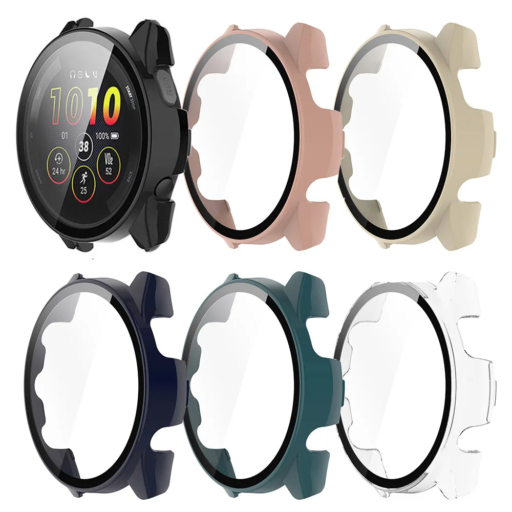 Full Screen Protector PC+Glass Case For Garmin Forerunner 255 255S 265 265S 965 Shell Cover
