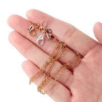 Chaîne à maillons en alliage de 3 mètres, avec anneaux de saut, fermoirs à homard, chaînes de collier pour bricolage, fabrication de bijoux, accessoires de colliers 5