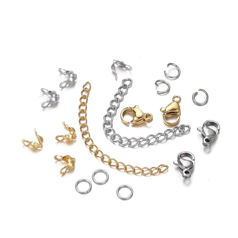 210-400pcs/Box Jewelry Making Kits Lobster Clasp Open Jump