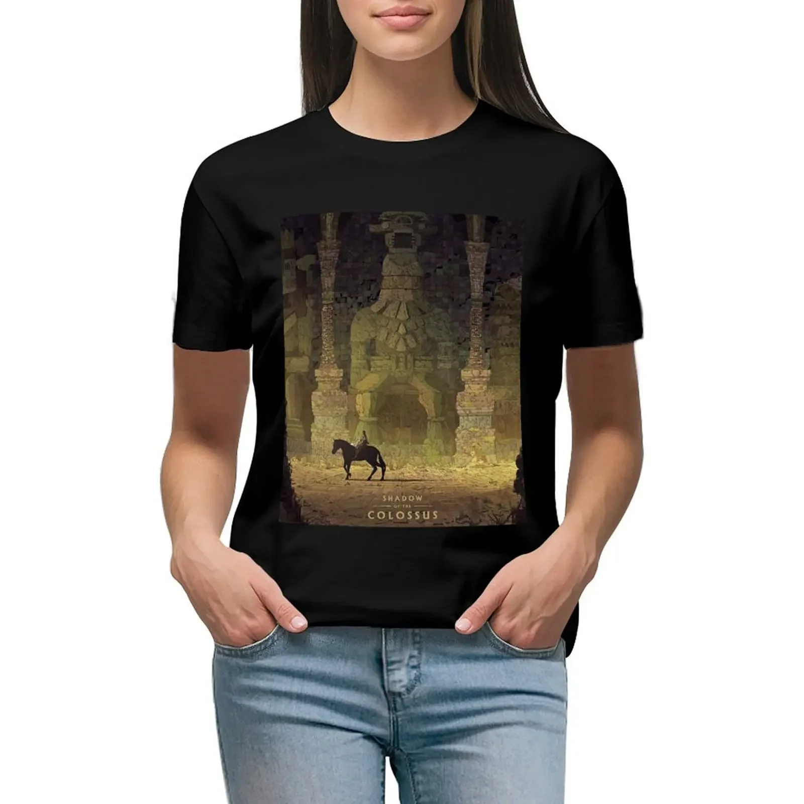 

Shadow Of The Colossus T-shirt summer clothes korean fashion aesthetic clothes black t-shirts for Women