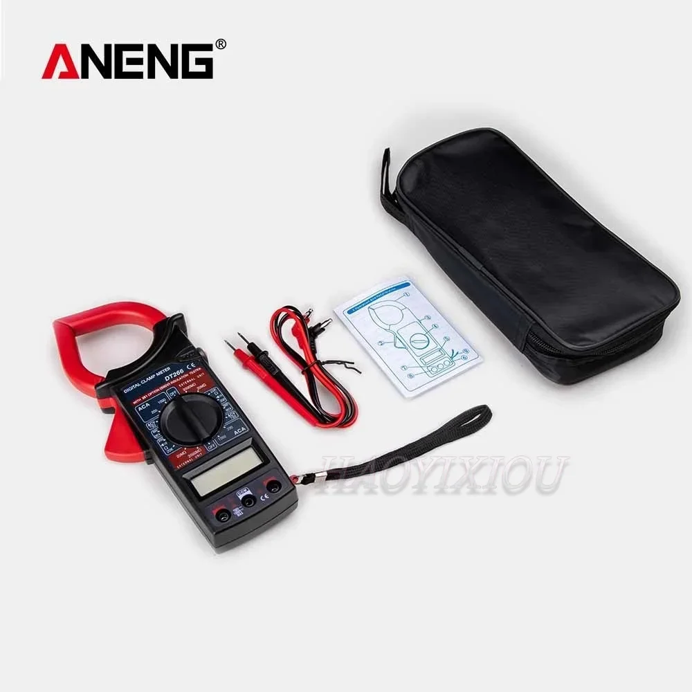 ANENG LCD 1999 카운트 디지털 트루 RMS 전문 클램프 계량기, AC DC 전류 전압 테스터, 멀티미터 펜치 전류계, DT266