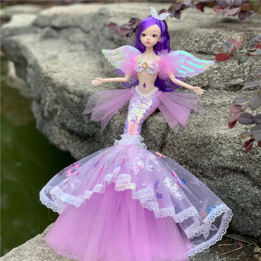 Trendy Handmade DIY Mermaid Dress Up 45cm Dress Up Fairy Wings Multi Joints Girl Gift