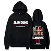 Anime Slam Dunk Hoodies de lã, pulôver casual com capuz, streetwear Hip Hop, moletons, Sakuragi Hanamichi Print Tops, outono 1