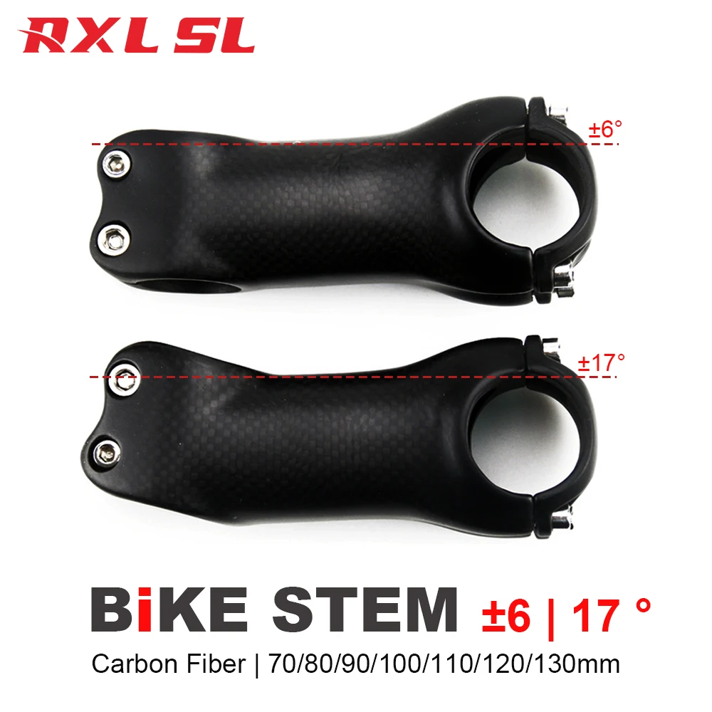 RXL SL MTB Bike Power Carbon Fiber Road Bicycle Handlebar Stem 6 17 Ultra Light Accessories 31.8x60 130mm