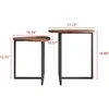 Round Coffee Table Set of 2 End Tables for Living Room,Black Small Coffee Table Living Room 2