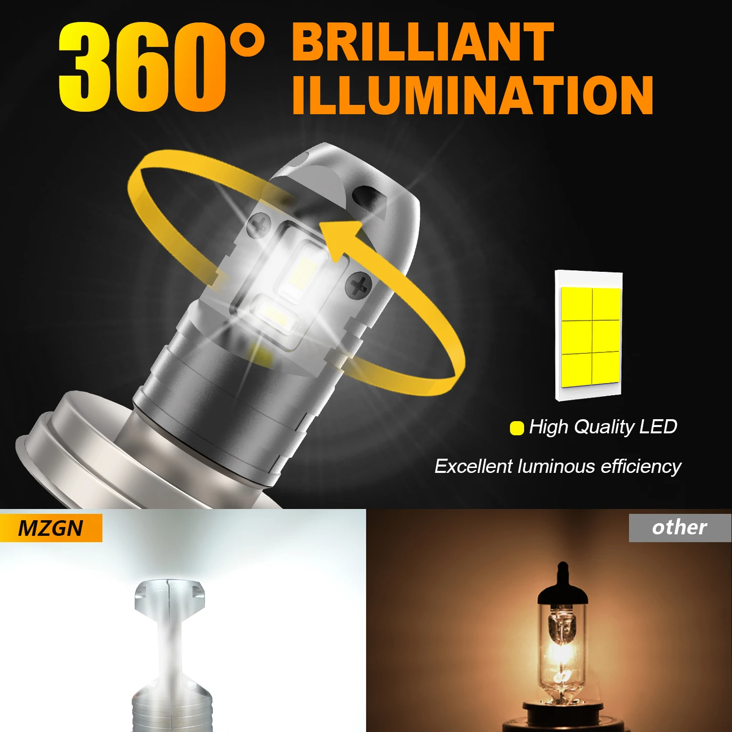 R2 P45T LED Headlight Bulb DC 12V Super Bright High Low Beam Motorcycle Headlight Motorcycle Led Lights Led Motorcycle Lights Led Lights Motorcycle Driving Lights Non-polarity