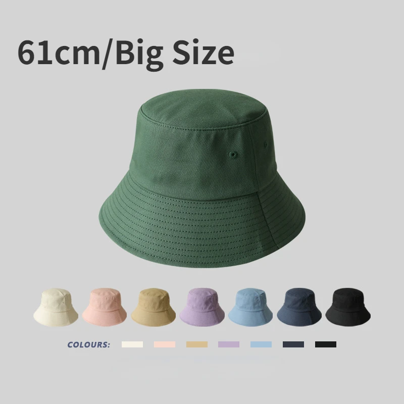 New 5761cm Large Size Bucket Hat Casual Big Head Men Women Summer