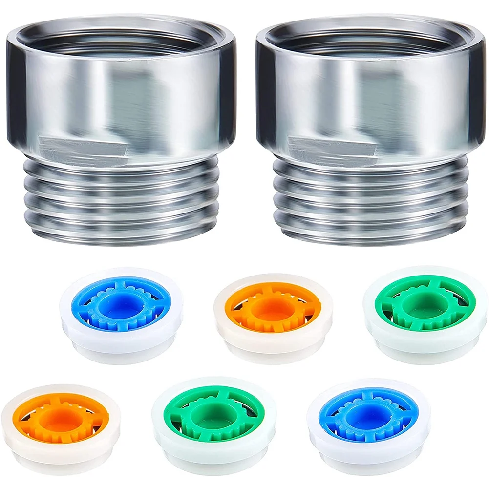 8 Pieces of Shower Flow Reducer Limiter Set Water Restrictor 1/2 Inch Thread Size 4 6 and 9 L/Min for Bathroom Saving