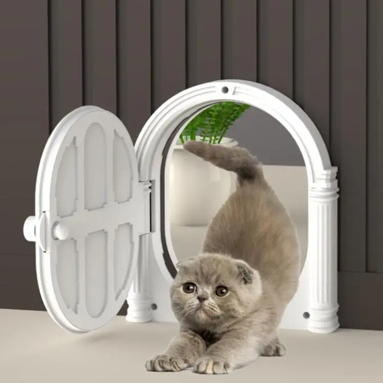 Cat Door Dog Doors Security Lock Controllable Switch Gate Puppy Kitten Hole House Safety Pet Supplies Crates Entry Fence
