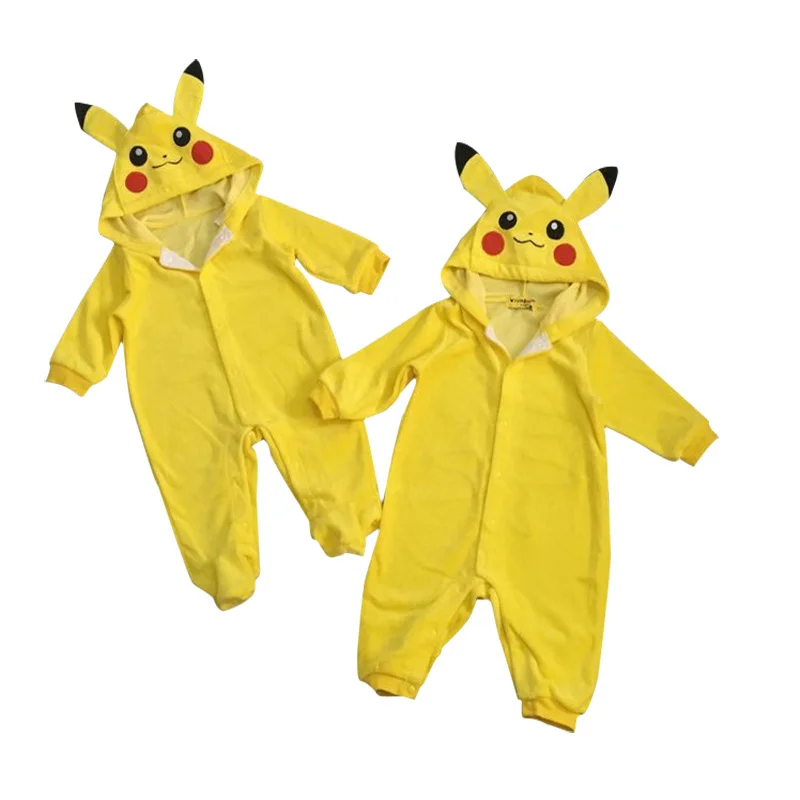 Pokemon Pikachu Uma Peça Com Capuz Macacão Crianças Menino Menina Ponto Em  Casa Pijamas Crianças Dinossauro Bonito Do Bebê Roupas De Natal - Jeans -  AliExpress