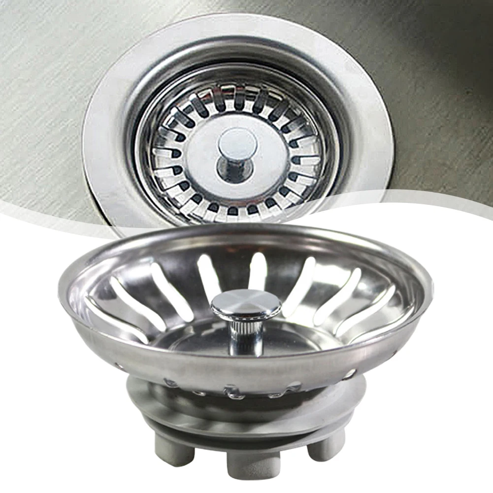 

1pcs Stainless Steel Kitchen Sink Strainer Stopper Waste Plug 79.3mm High-Quality Sink Strainer 7.93 X 7.93 X 3.5 Cm Kitchen