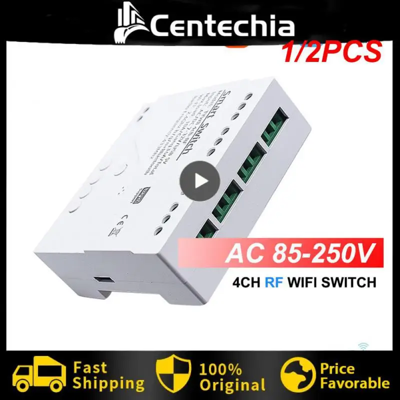 

1/2 шт. беспроводной модуль переключателя Wi-FI Tuya Smart Life, дистанционное управление с помощью приложения, 12 В, 24 В, 220 В постоянного тока, радиочастотный приемник 10 А, умное реле Alexa