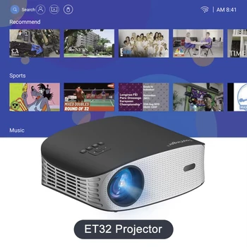Touyinger ET32 Projector 4K HD 1920*1080P 1500 ANSI Auto Focus Wifi6 BT5.0 Dolby Audio Home Outdoor Cinema-level Projector