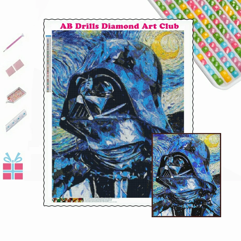 Star Wars 5D AB Drill Diamond Painting Embroidery Battleship Dark Warrior  Darth Vader Cross Stitch Rhinestone Children's Gifts