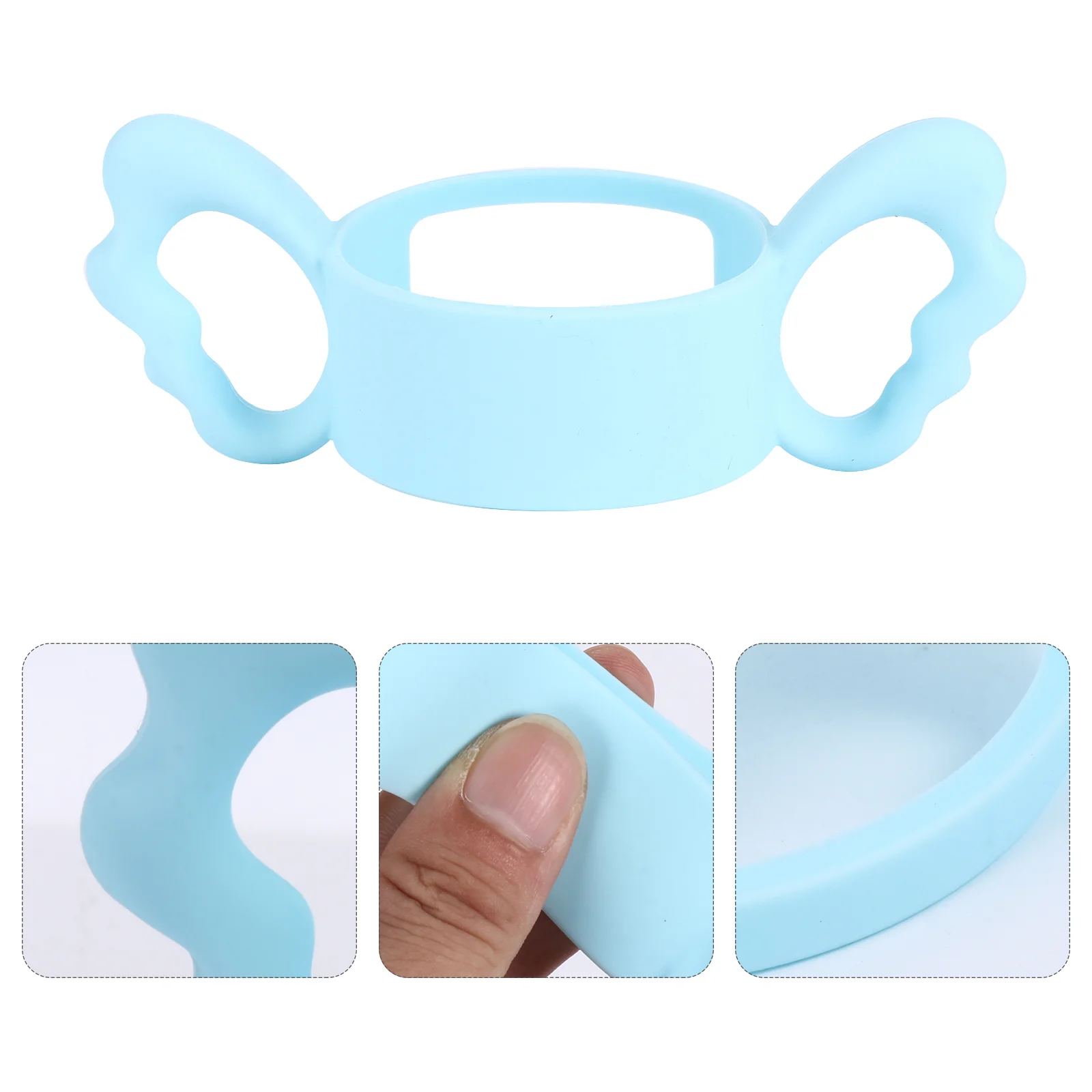 

1Pc 6cm Super Wide Mouth Baby Bottle Silicone Feeder Holding Handle