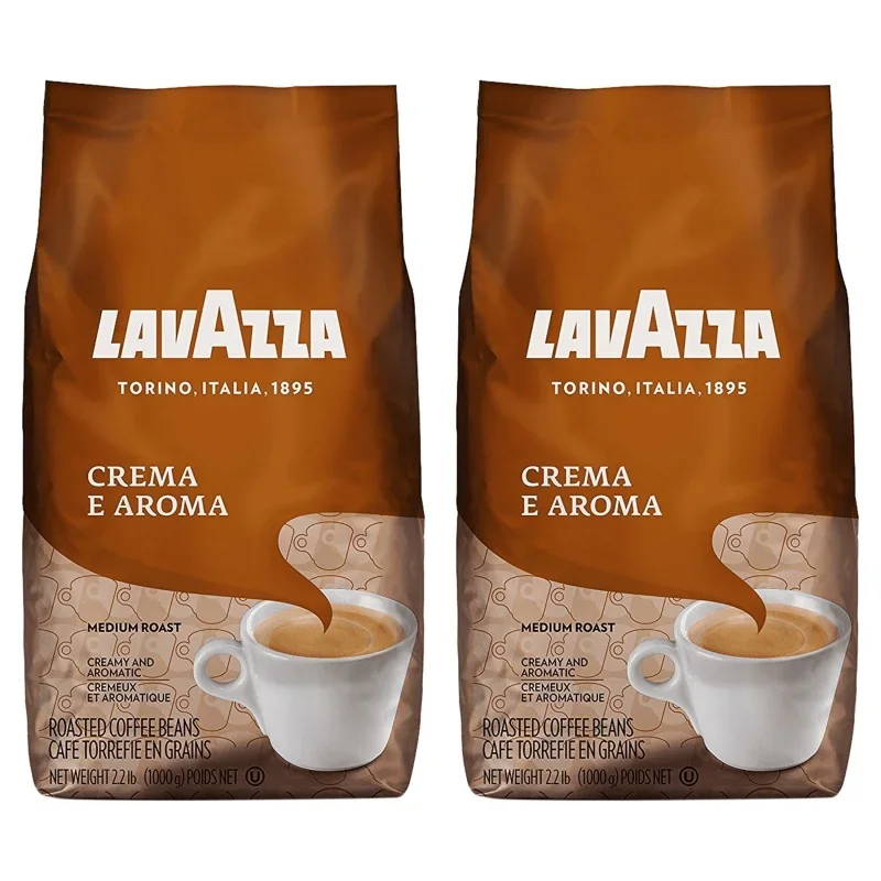 

(2 pack) Lavazza Crema e Aroma Whole Bean Coffee Blend, Medium Roast, 35.2 Ounce Bag
