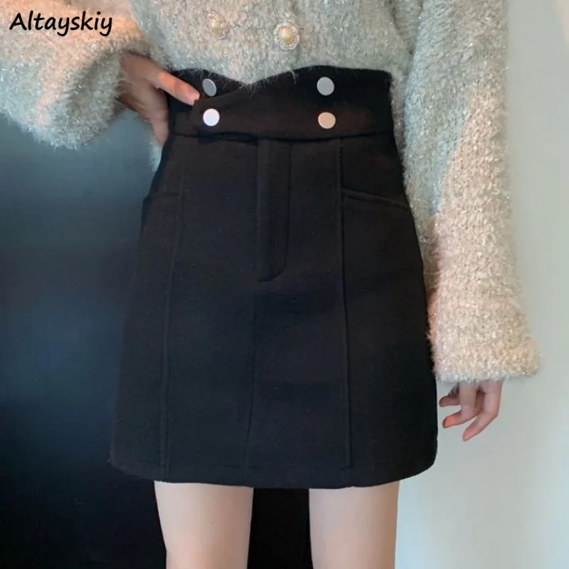 

Мини-юбка женская с завышенной талией, пикантная приталенная универсальная нежная Повседневная нежная юбка-трапеция в стиле ольччан для девушек, простая модная одежда, Y2k