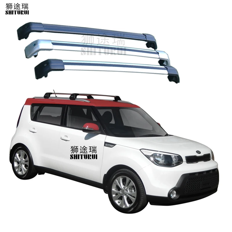 2pcs Roof Bars For Kia Soul Glass Roof 5 Door Hatch 20142020 Aluminum