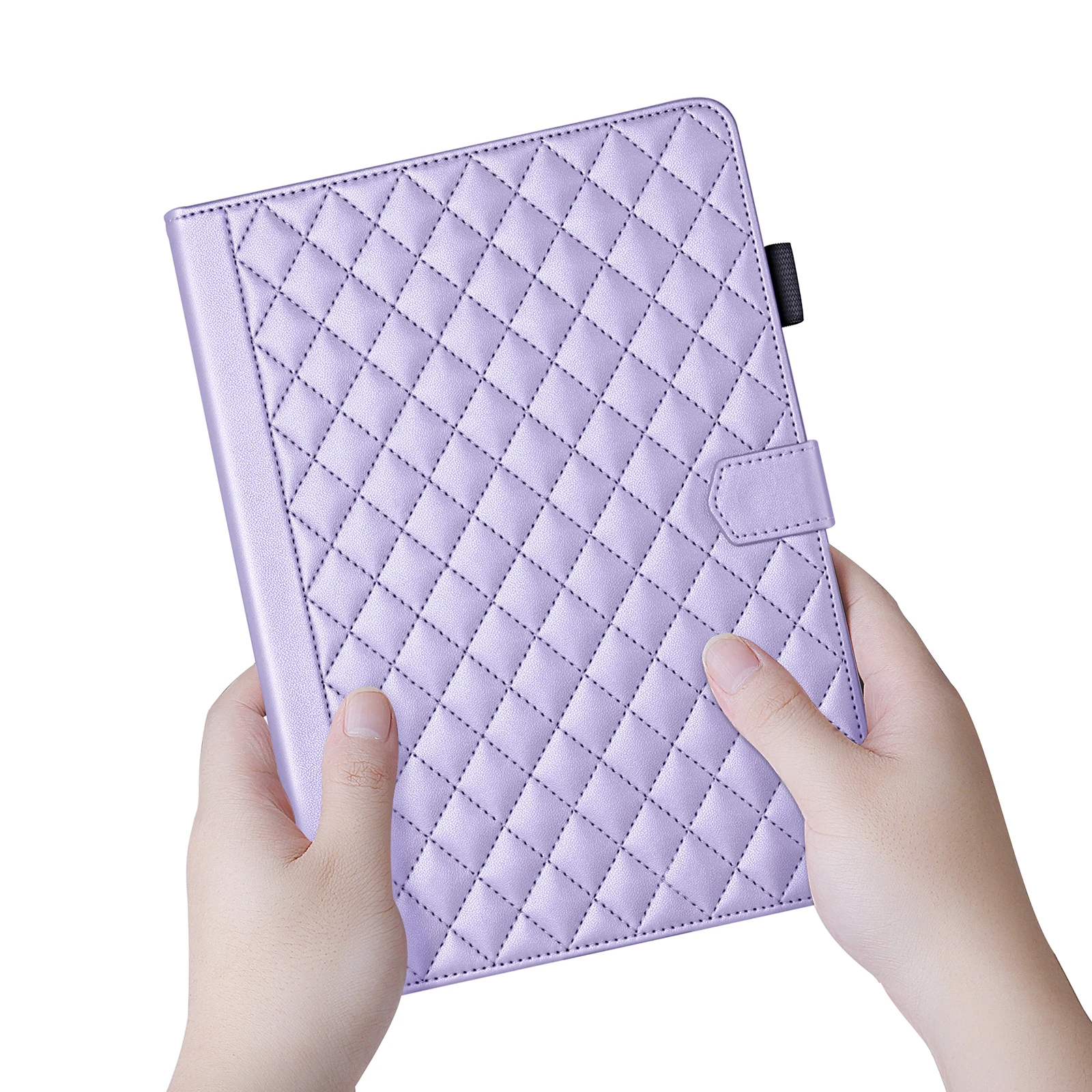 Leather Wallet Tablet Cover with Card Slot and Stand - Diamond Book Case