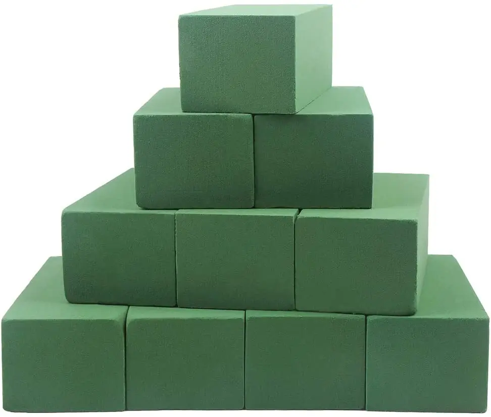 10PCS Floral Foam Bricks,Florist Styrofoam Green Wet Blocks Supplies