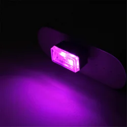 Compact Car Interior USB LED Ambient Light - Decorative Auto Accessory (Pink Purple)