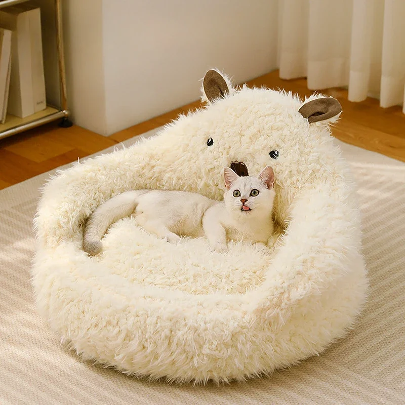 

Luxury Cat Bed Sofa Winter Warm Cat Nest Pet Bed for Small Medium Dogs Cats Comfortable Plush Puppy Bed Pet Supplies