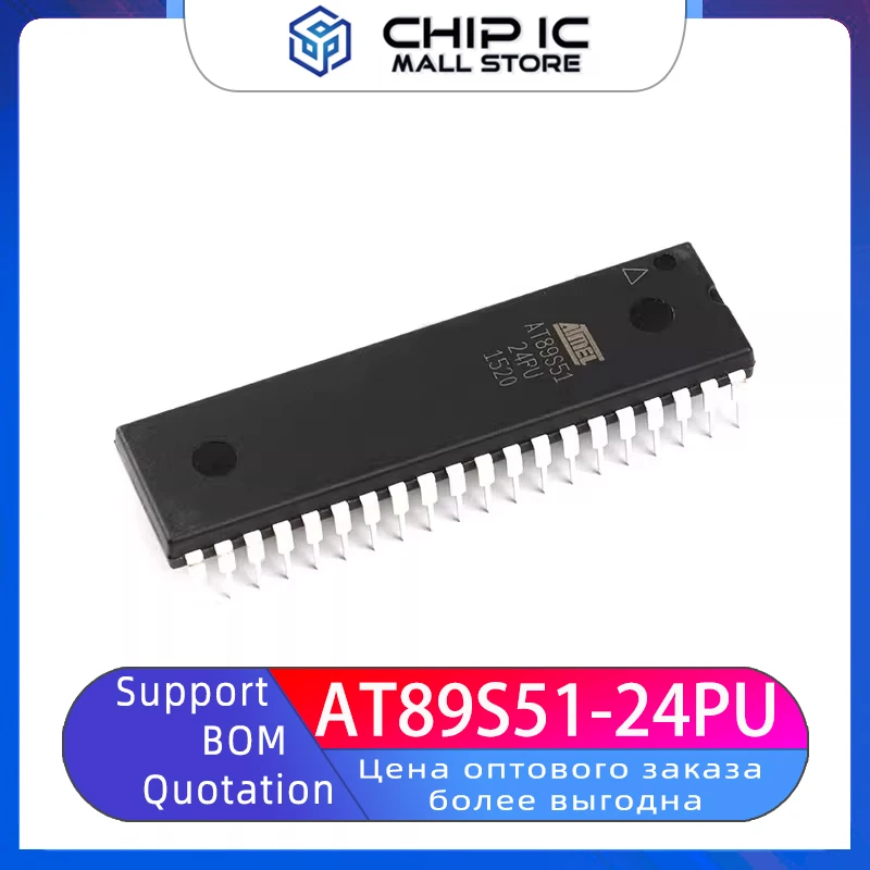 

AT89S51-24PU In-line 8-bit Flash Microcontroller DIP-40 100% New Original Stock