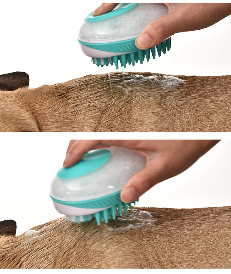 2-in-1 Pet Bath Brush – Soft Silicone SPA Massage & Grooming Comb for Dogs & Cat