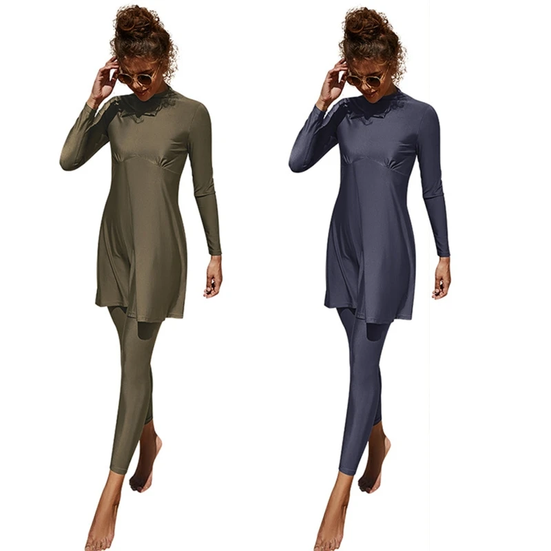 

Modest Long Sleeve for Burkini Swimsuit,Muslim Swimwear for Women and Girls