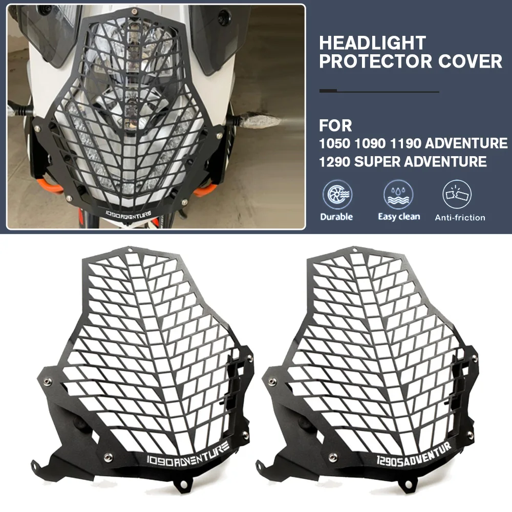 

Headlight Protector cover grill FOR 1050 1090 1190 1290 Adventure/ R 2013 2014 2015 2016 2017 2018 ADV Motorcycle Accessories