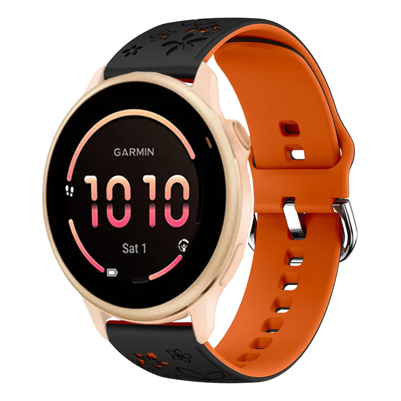 Comfortable 20mm Laser Engraved Silicone Strap Replacement Band